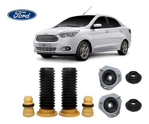 Imagem de 2 Kit Coxim Rolamento Batente Coifa Do Amortecedor Dianteiro Ford Ka + Sedan 2015 16 17 18 19