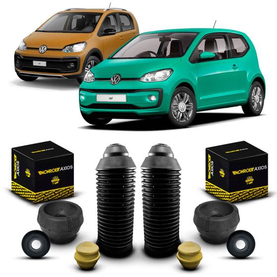 Imagem de 2 Kit Coxim Suporte Rolamento Batente Coifa Amortecedor Dianteiro Volkswagen Up 2014 2015 2016 2017 2018 2019 2020 2021