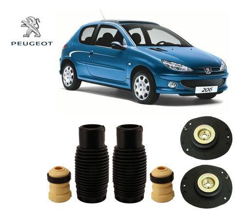 Imagem de 2 Kit Do Amortecedor Dianteiro Coxim Batente Coifa Peugeot 206 1.0 2001 / 2009 Pronta Entrega