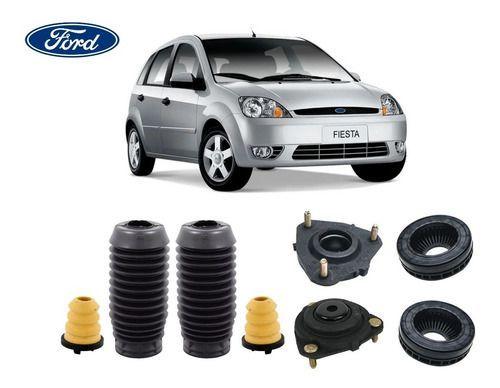 Imagem de 2 Kit Do Amortecedor Dianteiro Coxim Batente Coifa Rolamento Ford Fiesta Supercharger 1.0 1.6 2002 2003 2004