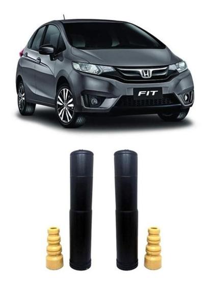 Imagem de 2 Kit Parcial Batente Traseiro Honda Fit 2009 2010 2011 2012