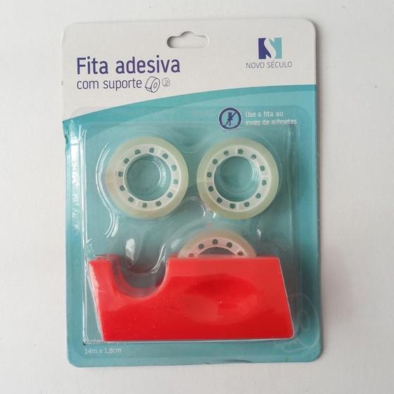 Imagem de 2 Kits De Mini Fita Adesivo Com Suporte +3 Fitas Para Escolar Escritório