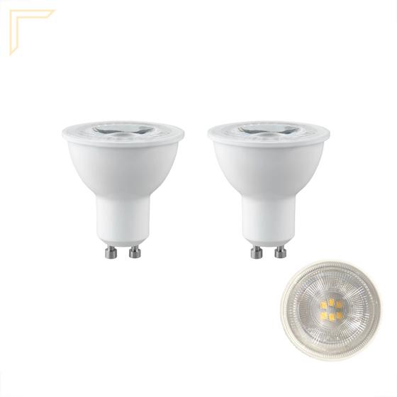 Imagem de 2 Lampada Dicroica Led Neutro Mr16 GU10 6W 4000k Lup10