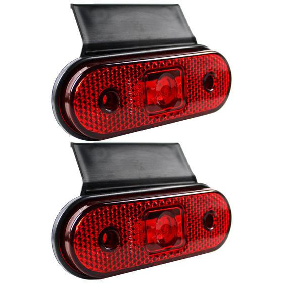 Imagem de 2 Lanterna Lateral Caminhão Carreta Facchini LED VM +Suporte