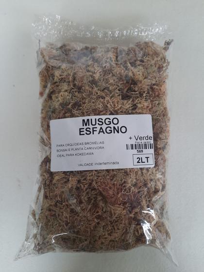 Imagem de 2 Litros Musgo Esfagno Sphagnum Sfagno Rosa Seco Desidratado Para Orquideas Carnívoras Kokedama Decoração Arranjos