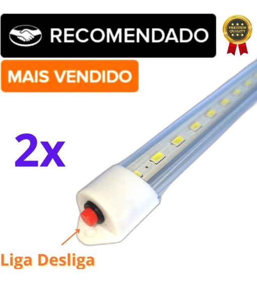 2 Luminária Barra Led Bivolt 12v 24v Asx 50cm Caixa Cozinha