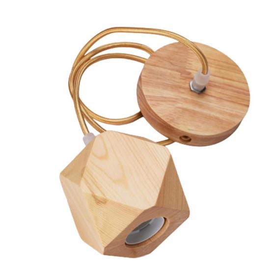 Imagem de 2 Lustres Pendentes Rústicos Com Canopla De 1M Em Madeira