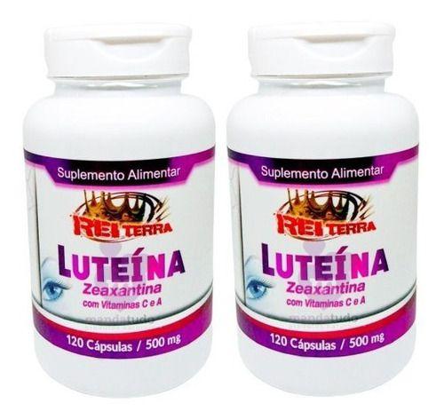 Imagem de 2 Luteína Zeaxantina  + Vitamina A e C 500mg 120 Cápsulas