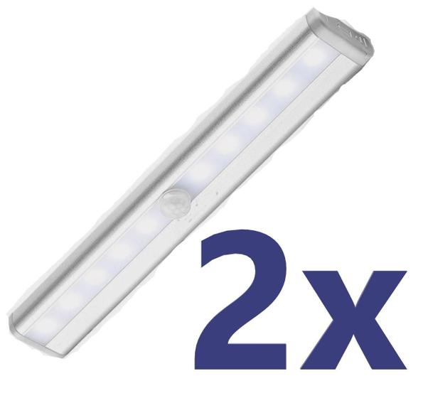 Imagem de 2 Luz Led Armário Cozinha Luminária Sensor Guarda Roupa Clos