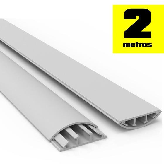 2 metros canaleta de piso calha pvc 52x14 branca c013 - ENERBRAS ...