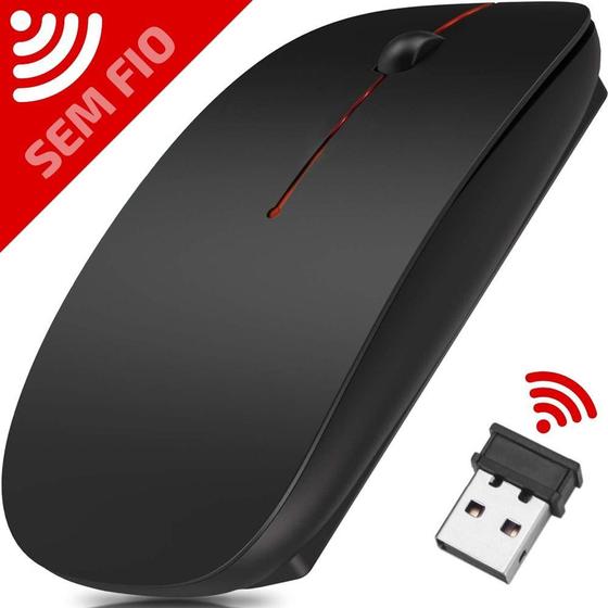 Imagem de 2 Mouses sem Fio Wireless Usb Pc Notebook Super Precisão Optica
