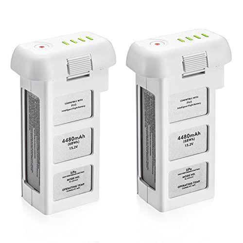 Imagem de 2-Pack Phantom 3 Bateria, 15.2V 4480mAh Intelligent Flight Battery para DJI Phantom 3 Standard, DJI Phantom 3 Pro, DJI Phantom 3 Advanced, DJI Phantom 3 4K, DJI Phantom 3 SE Drone