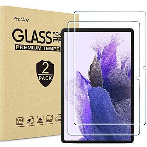 Imagem de 2 Pacote ProCase Galaxy Tab S7 Plus 12,4 Polegadas 2020 Protetor de tela T970 T975 T976 T978, Protetor de filme de tela de vidro temperado para Galaxy Tab S7 Plus 12.4" 2020 Lançamento SM-T970 SM-T975 SM-T976 SM-T978 SM-T976 SM-T978