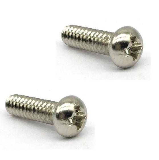 Imagem de 2 Parafuso Cromado aço Chave seletora guitarra 3,5X6,3X12 mm