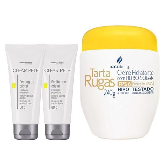 Imagem de 2 Peeling de Cristal Clear Pele + 1 Creme Facial Hidratante Tarta Rugas