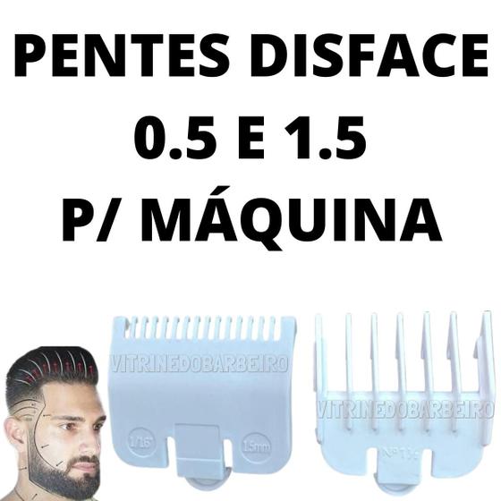 Imagem de 2 Pentes 0.5 E 1.5 Kit Disfarce Para Máquinas Kemei Original