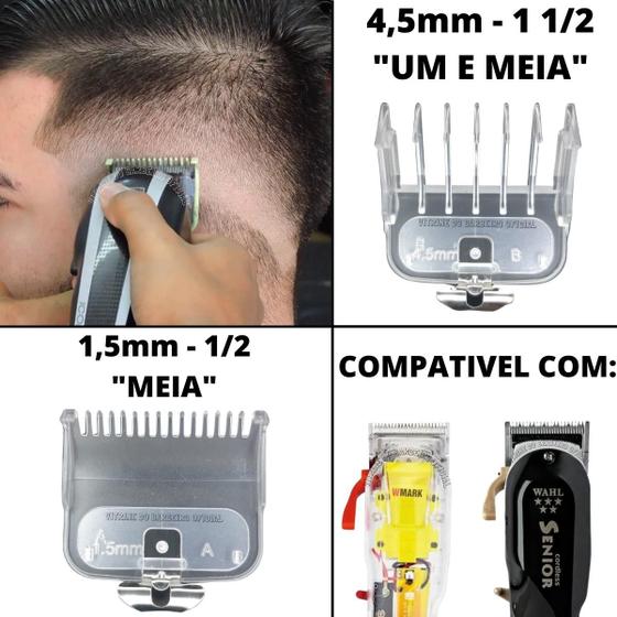 Imagem de 2 Pentes 0,5 E 1,5 Com Trava De Metal Para Maquinas De Corte 