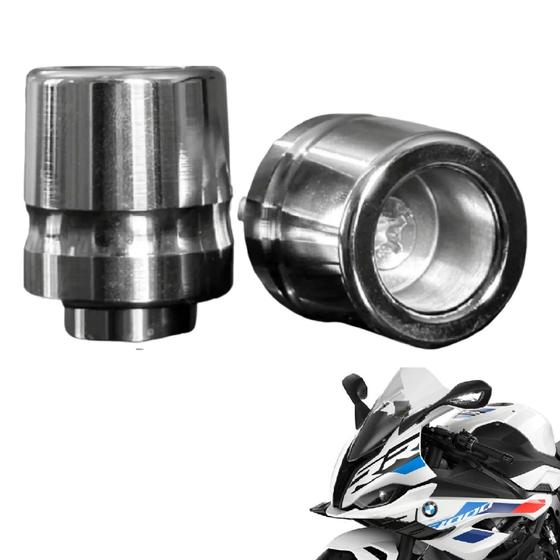 Imagem de 2 Pesos de Guidão Modelo BMW S1000 P/ Moto Encaixe Perfeito Compativel Com Honda 125 150 160 Cromado