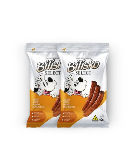 Imagem de 2 Petiscos Palito Bilisko Select Frango com Quinoa 65g