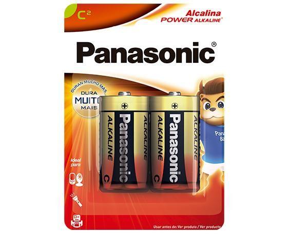 Imagem de 2 Pilha C Média Panasonic Alkalina Rádio Lanterna Brinquedos