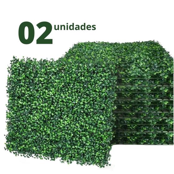Imagem de 2 Placa De Grama Buchinho Artificial (40x60cm) Muro Inglês Vertical