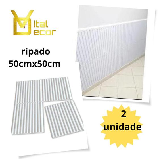 Imagem de 2 PLACAS 3D - 50cmx50 cm DECORATIVA PARA PAREDE RIPADO