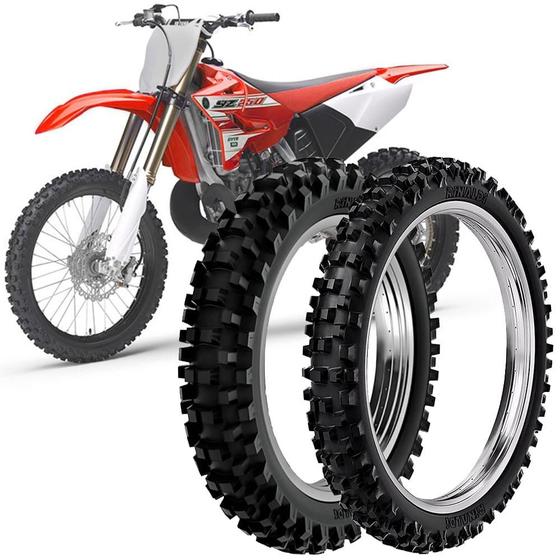 Imagem de 2 Pneu Moto Yz 250 Rinaldi 100/90-19 57m 80/100-21 51m RW33