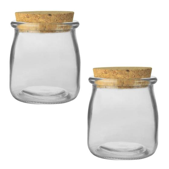 Imagem de 2 Porta Condimentos de Vidro com Rolha 190ml 1990 Lyor