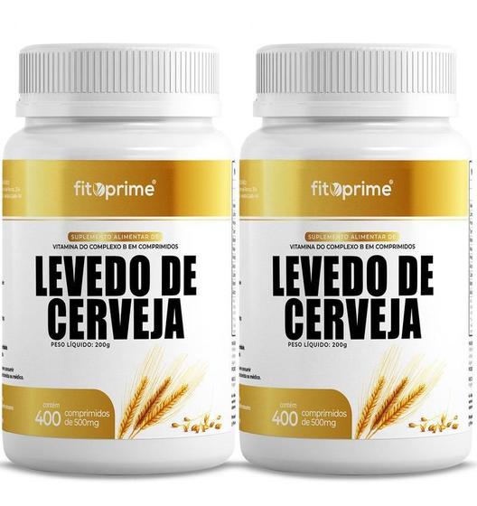 Imagem de 2 Potes Levedo De Cerveja Complexo B 500Mg 400Cpr Fitoprime