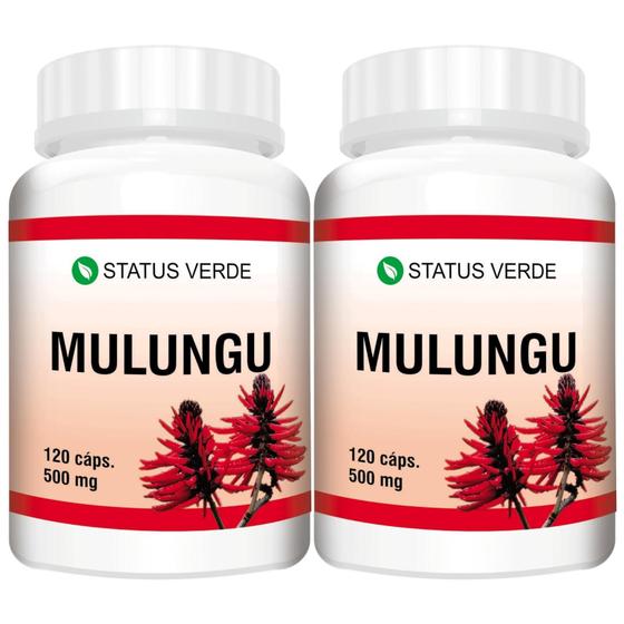 Imagem de 2 Potes Mulungu 500mg 100% Natural - Kit 240 Cáps