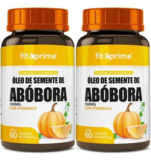 Imagem de 2 Potes Óleo De Semente De Abóbora 1000Mg + Vitamina E 60Cps