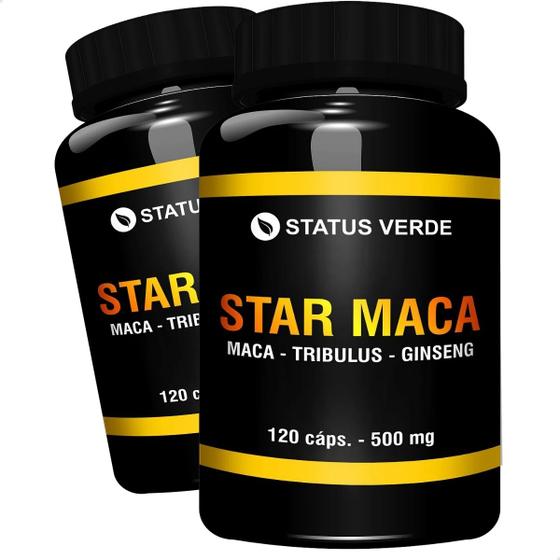 Imagem de 2 Potes Star Maca Kit 240 Cápsulas - Status Verde