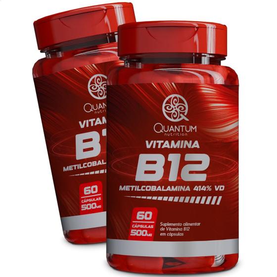 Imagem de 2 Potes Vitamina B12 60 Cápsulas - Quantum 