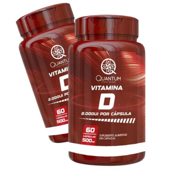 Imagem de 2 Potes Vitamina D 60 Cáps - Quantum