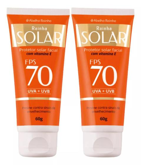 Imagem de 2 Protetor Solar Facial com Vitamina E 70 FPS UVA/UVB