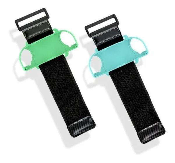 Imagem de 2 Pulseiras Faixa Strap Alça Pulso Dance Joycon Compativel com Nintendo Switch