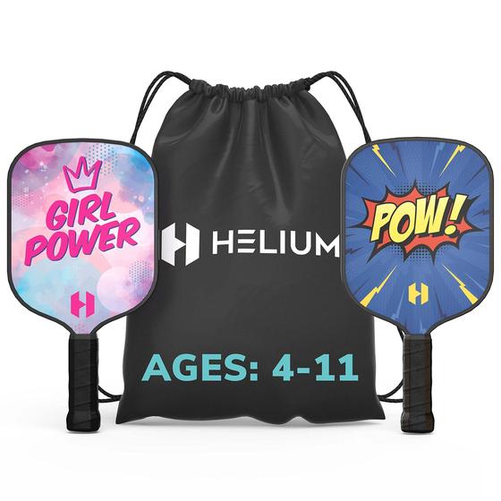 Imagem de 2 Raquetes de Pickleball com Bolsa de Cordão para Crianças