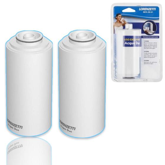 Imagem de 2 Refil Vela Para Filtro Lorenzetti Acqua Due Rd-01 Original