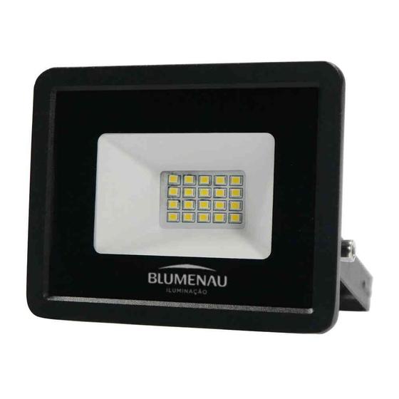 Imagem de 2 Refletor LED Tech Alumínio 20W 6.500K - Preto