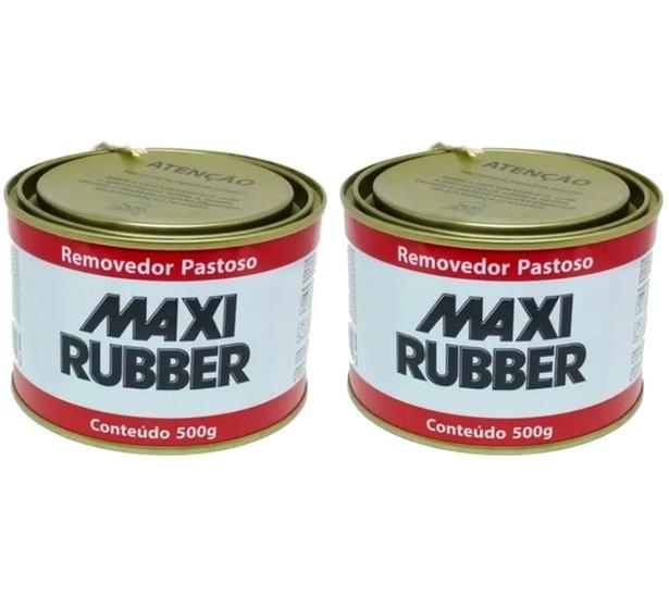 Imagem de 2 Removedor De Tinta Pastoso Maxi Rubber 500g