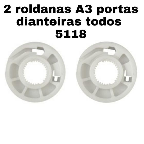 Imagem de 2 Roldana Audi A3, portas dianteiras, Para Máquina de Vidro Elétrico original Cód.5118
