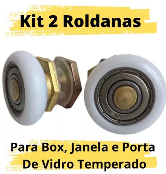 Imagem de 2 Roldanas Para Box Blindex, Janela, Porta De Vidro 8mm ou 10mm