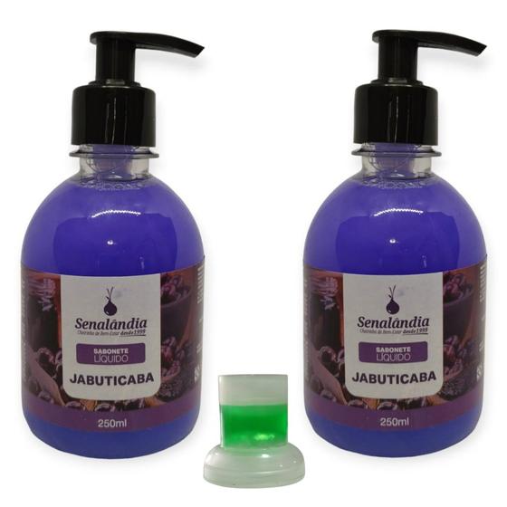 Imagem de 2 Sabonete Líquido de Jabuticaba Perfumado Cheiroso Hidratante Corpo Mão 250ml Senalândia + Envio Já