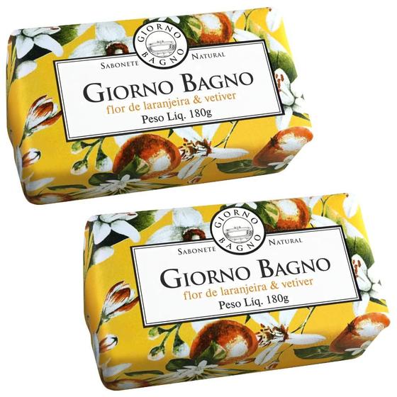 Imagem de 2 Sabonetes Giorno Bagno Natural Diversas Fragrâncias 180G