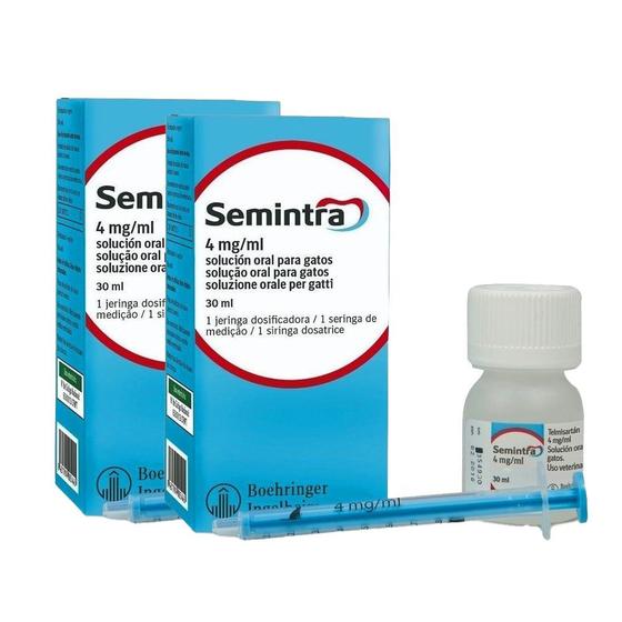 2 Semintra Solução Oral P/ Doença Renal Crônica Em Gatos 30ml BOEHRINGER Pasta de Dente Pet