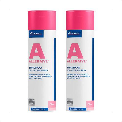 Imagem de 2 Shampoo Hidratante Allermyl Glyco Animais Alérgicos 250ml