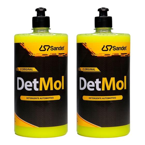 Imagem de 2 Shampoo Limpeza Pesada 1 Lava Carro Off Road Detmol Sandet