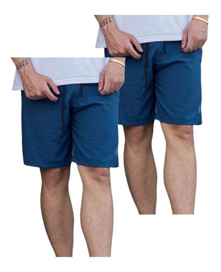 Imagem de 2 Short Bermuda Masc Tactel Com Elastano 2 Bolsos Verão 099