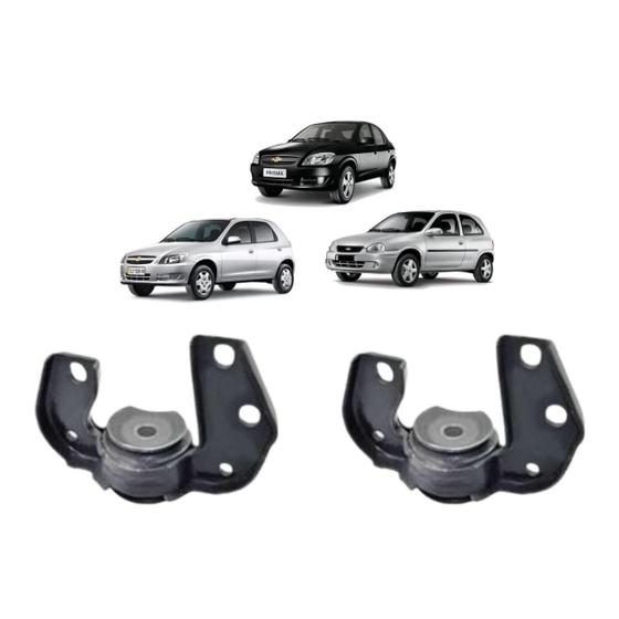 Imagem de 2 Suporte Barra Tensora Morceguinho Dianteiro Chevrolet Prisma 2007 A 2012