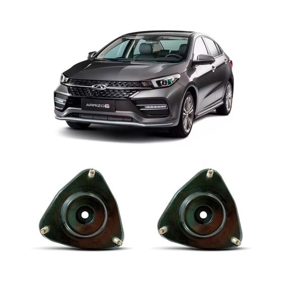 Imagem de 2 Suporte Batedor Batente Reparo Coxim do Amortecedor Suspensão Dianteira Caoa Chery Arrizo 6 2020 2021 2022